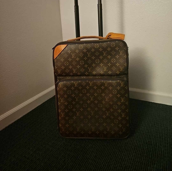 Louis Vuitton LV Monogram Pegase 55 Suitcase Trolley Case Luggage Travel Brown - Picture 2 of 8